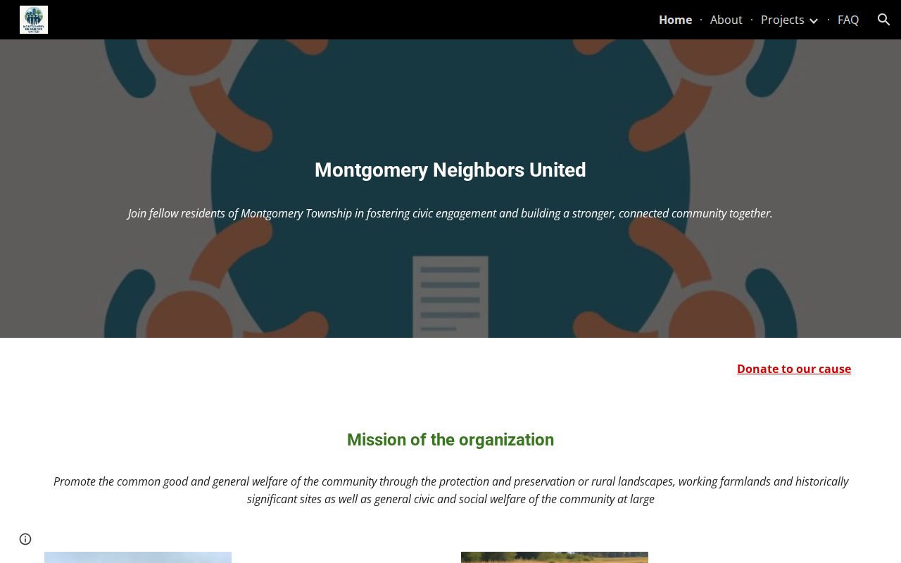 Montgomery Township neighbors civic contact source at Montgomery Neighbors United