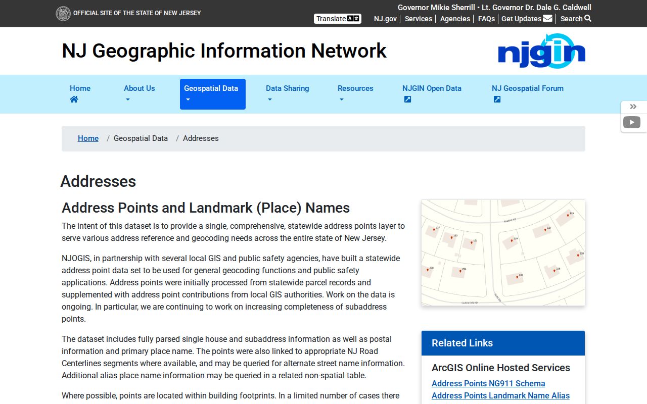 Montgomery Township ZIP code New Jersey address points